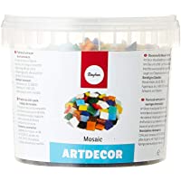 Rayher hobby 1453008 - Teselas (1 cm- cubo con 1300 piezas- 1 kg)- multicolor- pack de 1 unidad - Modelos-colores…